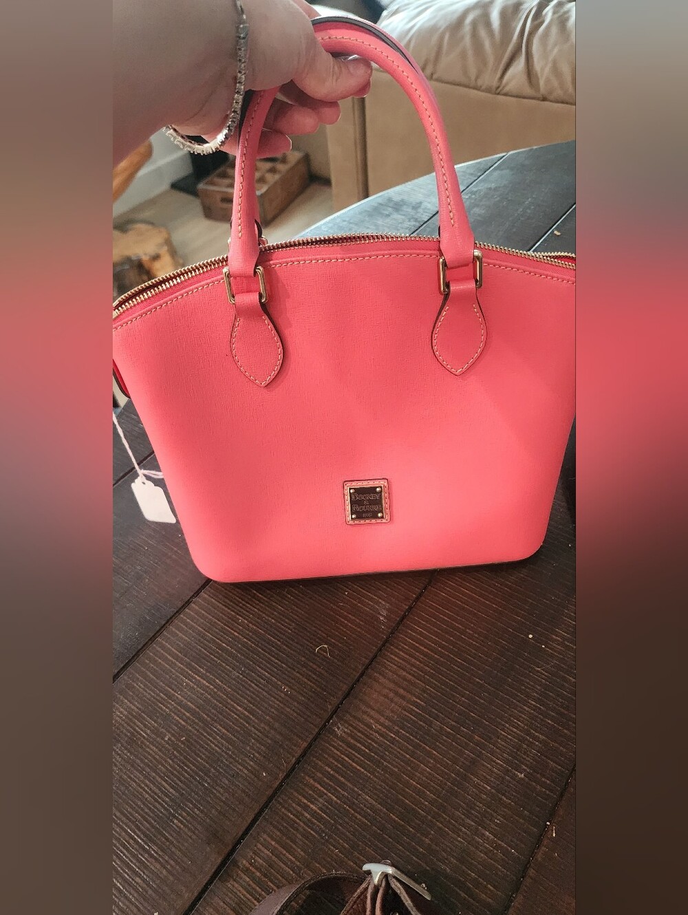 Dooney & Bourke Coral Leather Dome Satchel